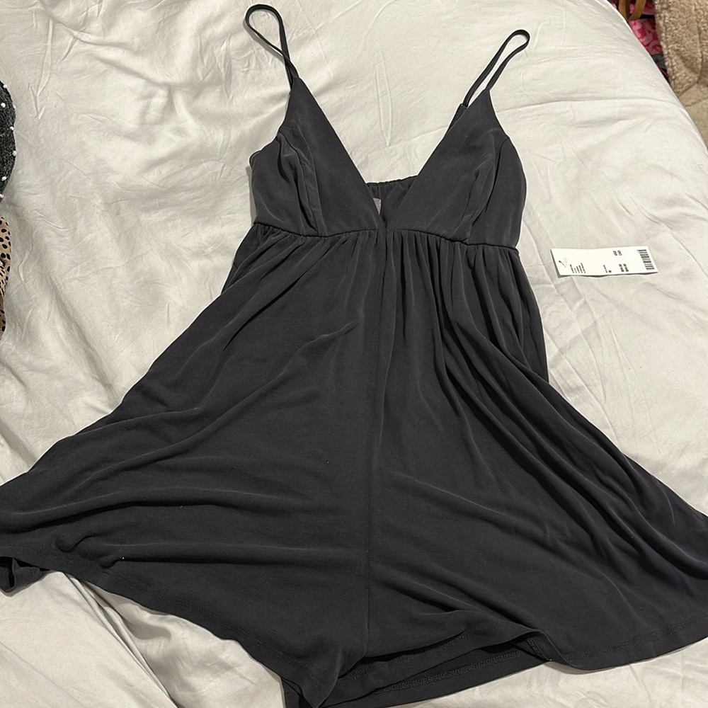 Urban Outfitters, black romper looks like a dress on, new with tags, super soft